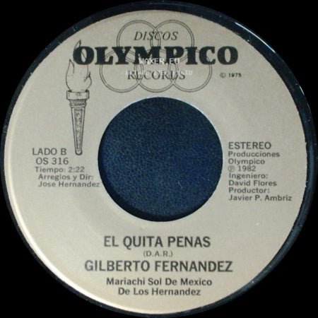 Gilberto Fernandez - Se Te Voltearon Las Cartas / El Quita Penas side B
