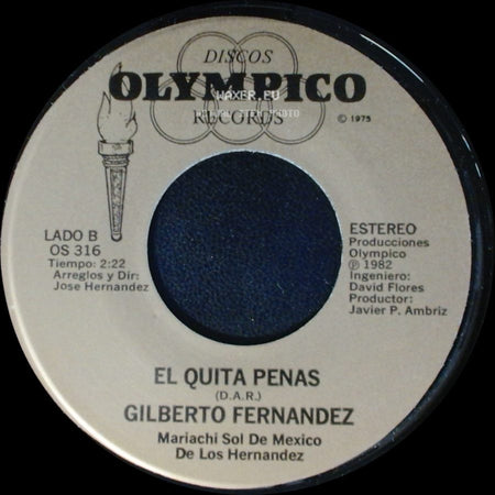 Gilberto Fernandez - Se Te Voltearon Las Cartas / El Quita Penas side B