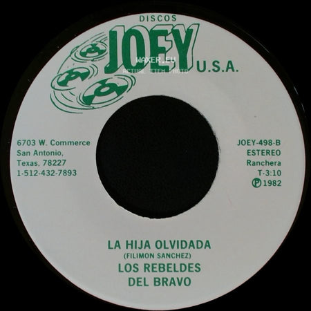 Dario Ibarra / Los Rebeldes Del Bravo - Los Rebeldes Del Bravo / La Hija Olvidada side B