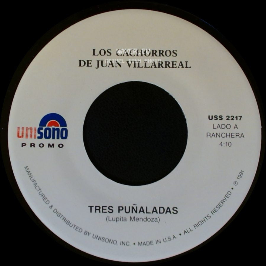 Los Cachorros De Juan Villarreal - Tres Puñaladas / Cenizas Sin Carbon side A