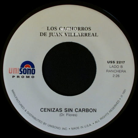 Los Cachorros De Juan Villarreal - Tres Puñaladas / Cenizas Sin Carbon side B