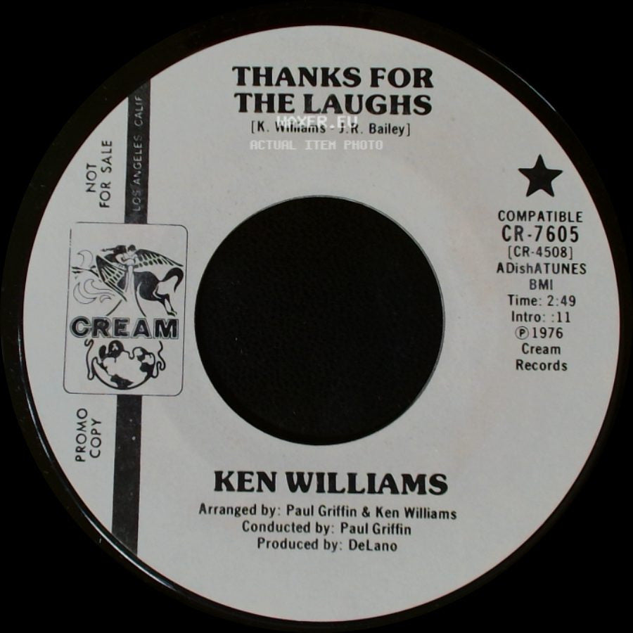 Ken Williams - Sweet Music, Soft Lights And You / Thanks For The Laughs side B