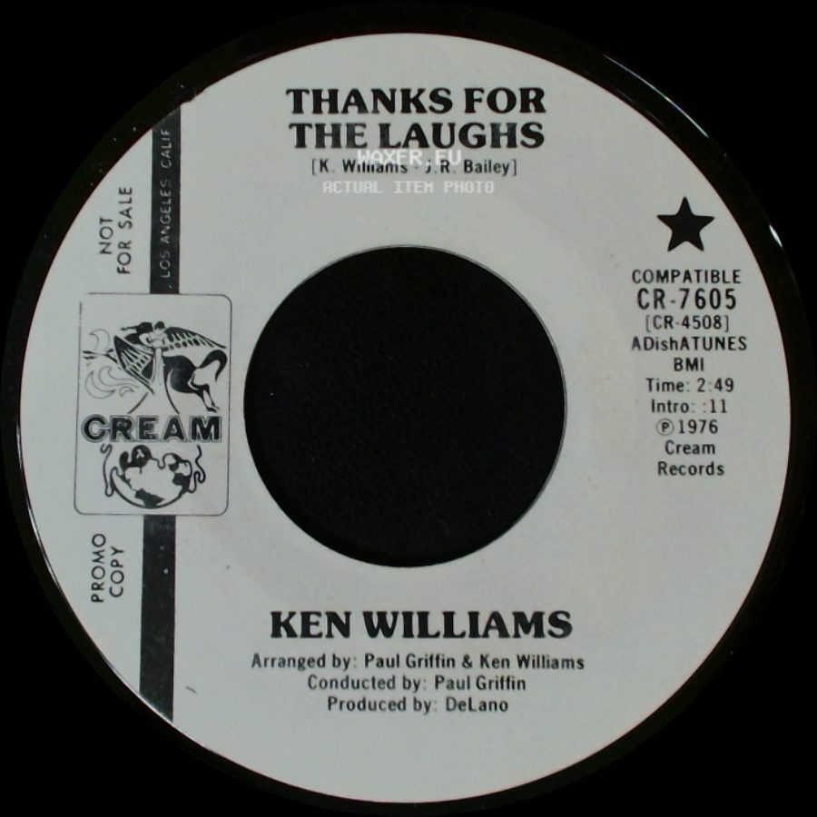 Ken Williams - Sweet Music, Soft Lights And You / Thanks For The Laughs side B