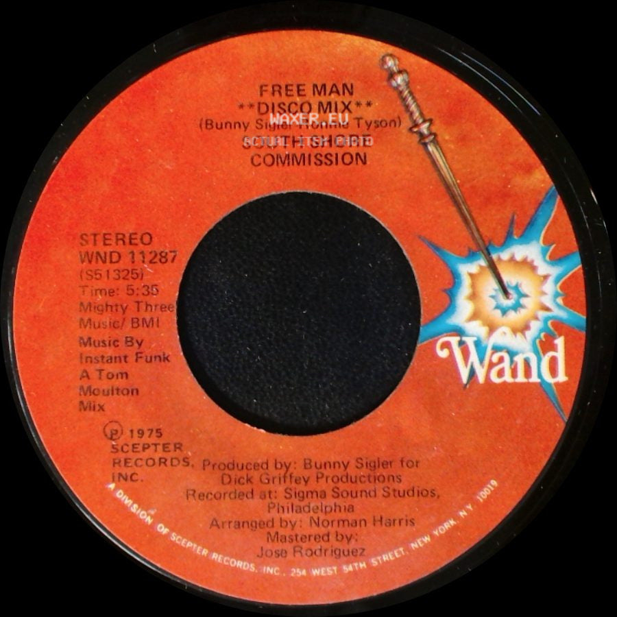 South Shore Commission - **Free Man** / Free Man (Disco Mix) side B