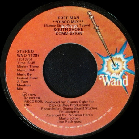 South Shore Commission - Free Man / Free Man **Disco Mix** side B