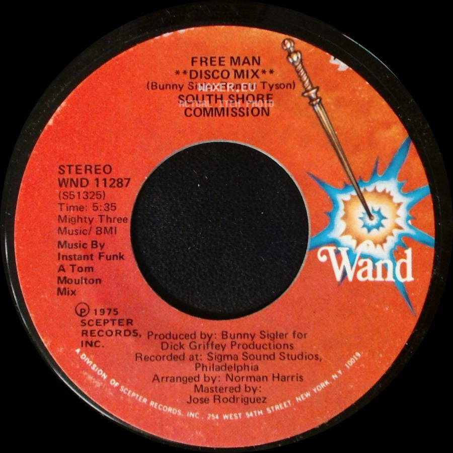 South Shore Commission - Free Man **Disco Mix** / Free Man side A