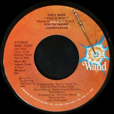 South Shore Commission - Free Man **Disco Mix** / Free Man side A