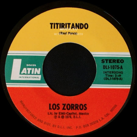 Los Zorros - Tiritando / Amargura side A