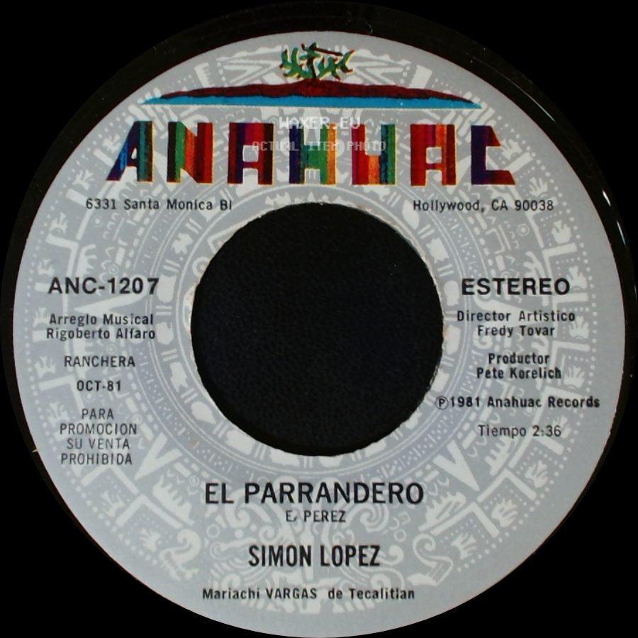 Simon Lopez - El Parrandero / Unknown Title B side A