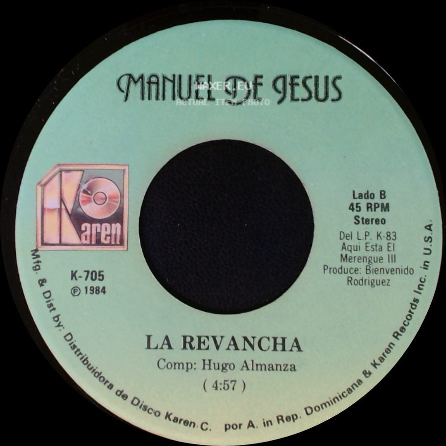 Manuel De Jesus - La Doncella / La Revancha side B