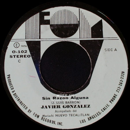 Javier Gonzalez - Sin Razon Alguna / Portate Bien side A