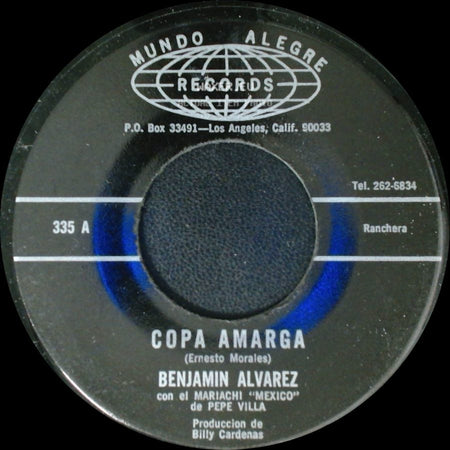 Benjamin Alvarez - Copa Amarga / Tomando Para Olvidarte side A