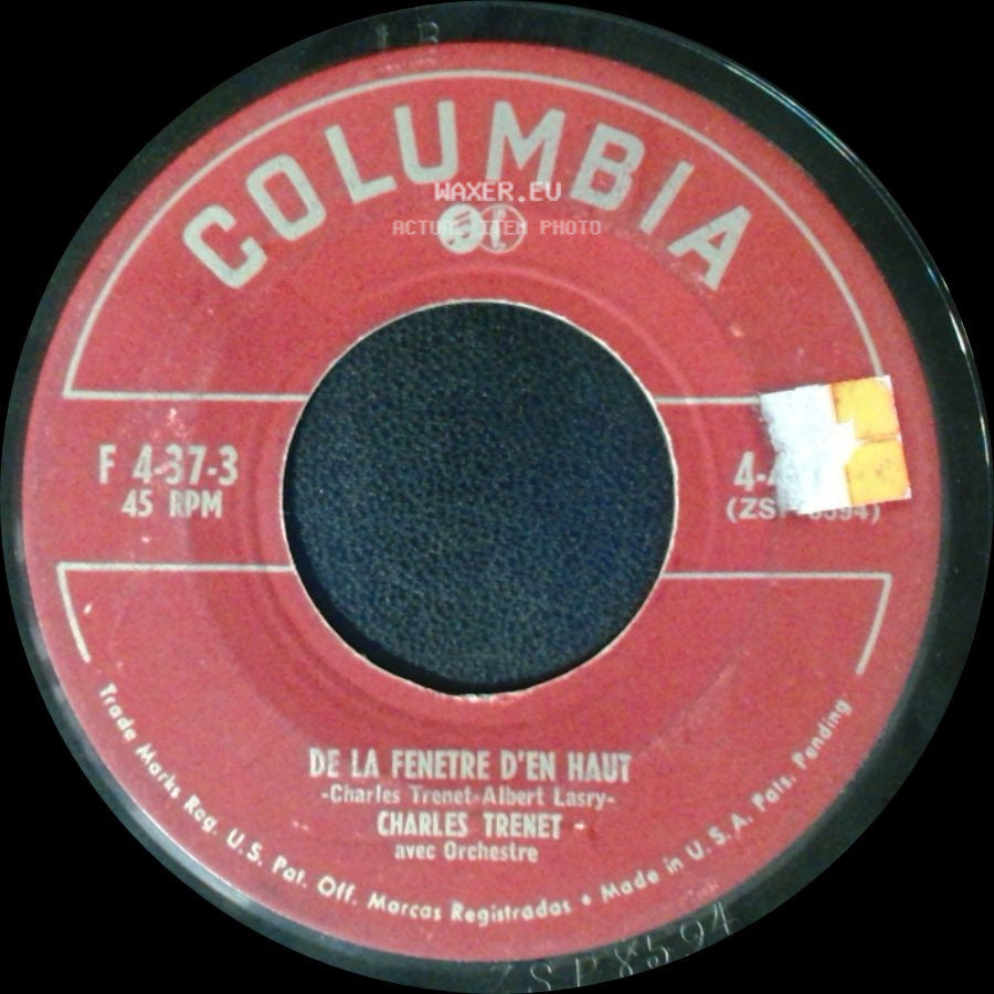 Charles Trenet - Ma Maison / De La Fenetre D'en Haut side B