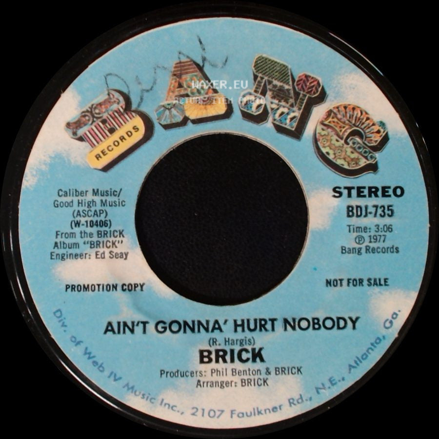 Brick - Ain't Gonna' Hurt Nobody / Ain't Gonna' Hurt Nobody side B