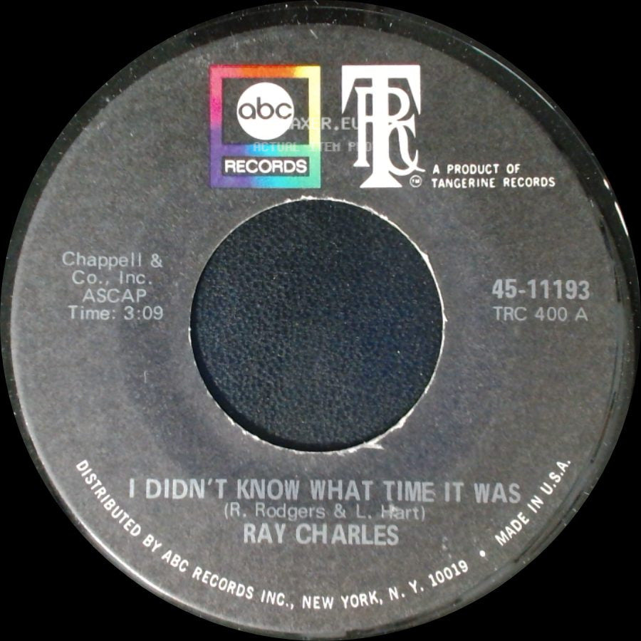 Ray Charles - I'll Be Your Servant / I Didn't Know What Time It Was side B