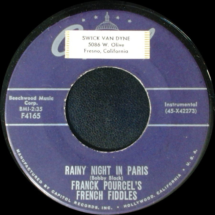 Franck Pourcel's French Fiddles - Rainy Night In Paris / Only You side A