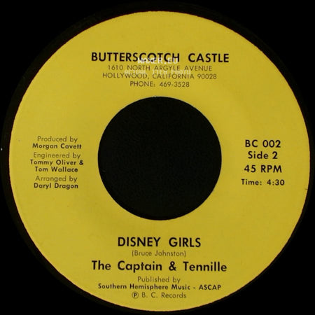 The Captain & Tennille - The Way I Want To Touch You / Disney Girls side B