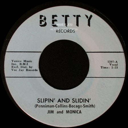 Jim And Monica - Slipin' And Slidin' / Slipin' And Slidin' side A