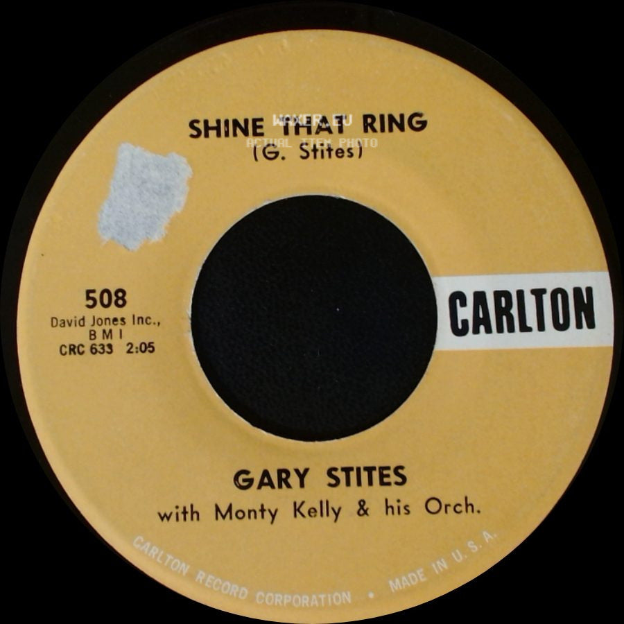 Gary Stites / Gary Stites With Monty Kelly & His Orch. - Lonely For You / Shine That Ring side B