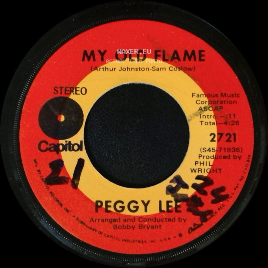 Peggy Lee - My Old Flame / Love Story (Randy Newman) side A