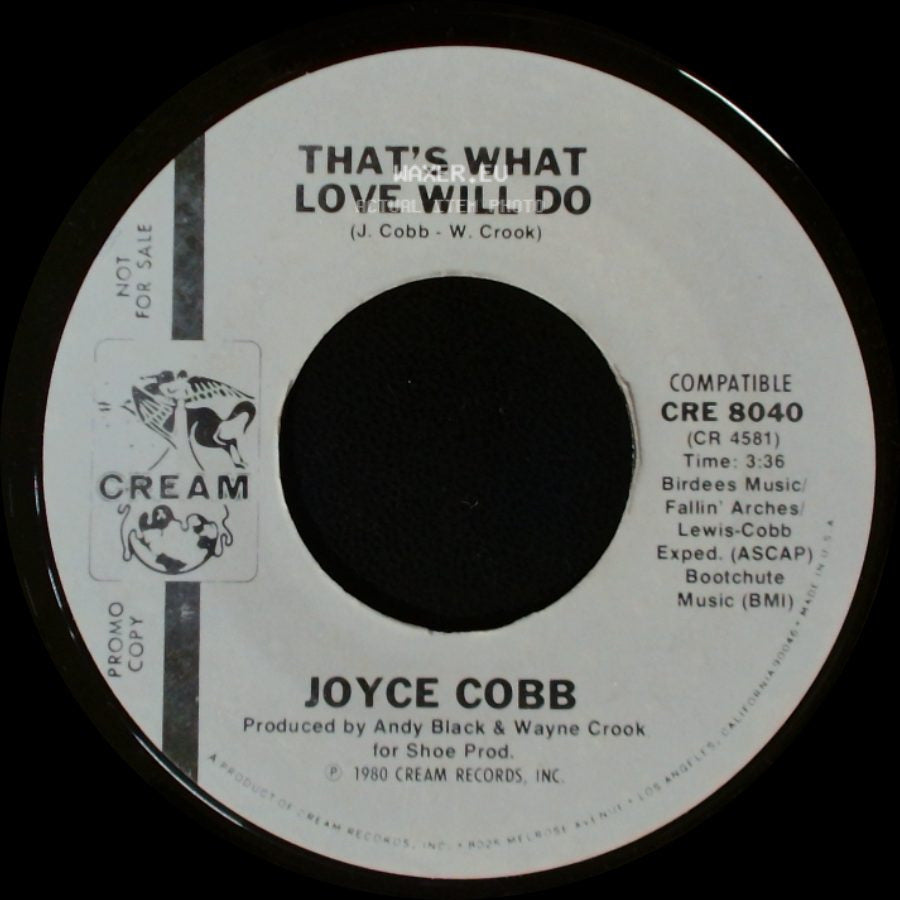 Joyce Cobb - That's What Love Will Do / How Glad I Am side A