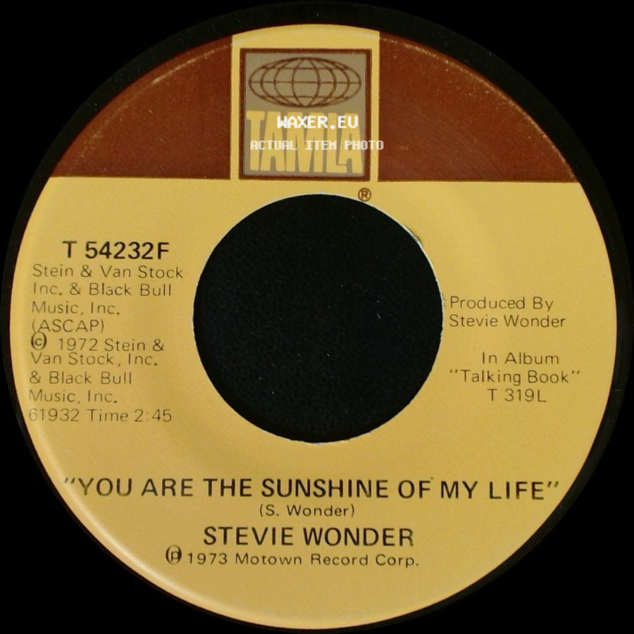 Stevie Wonder - Tuesday Heartbreak / You Are The Sunshine Of My Life side B
