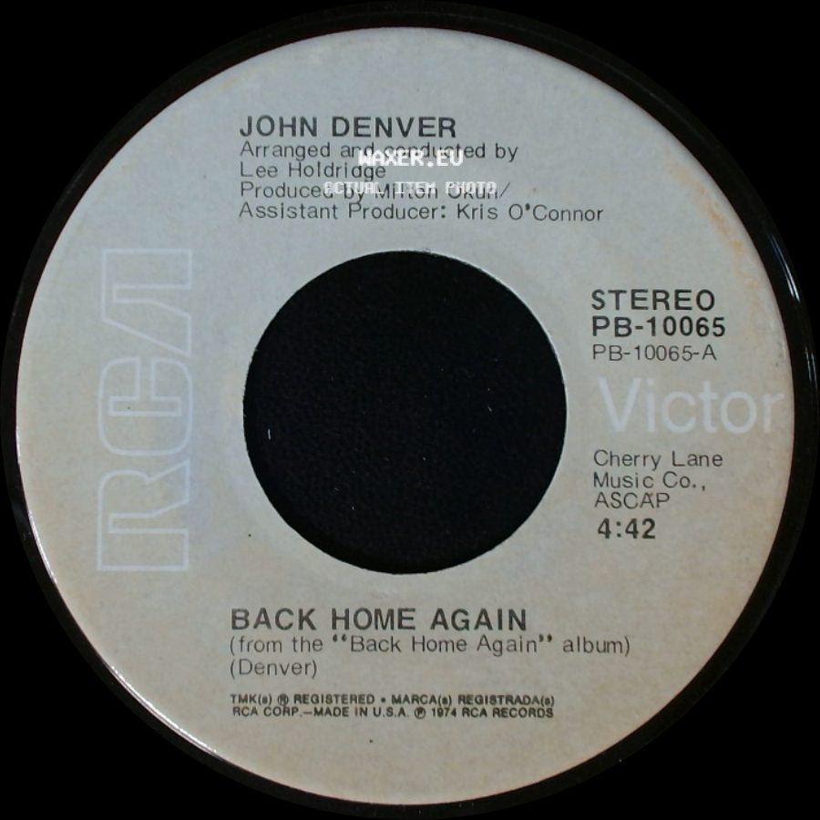 John Denver - Back Home Again / It's Up To You side A