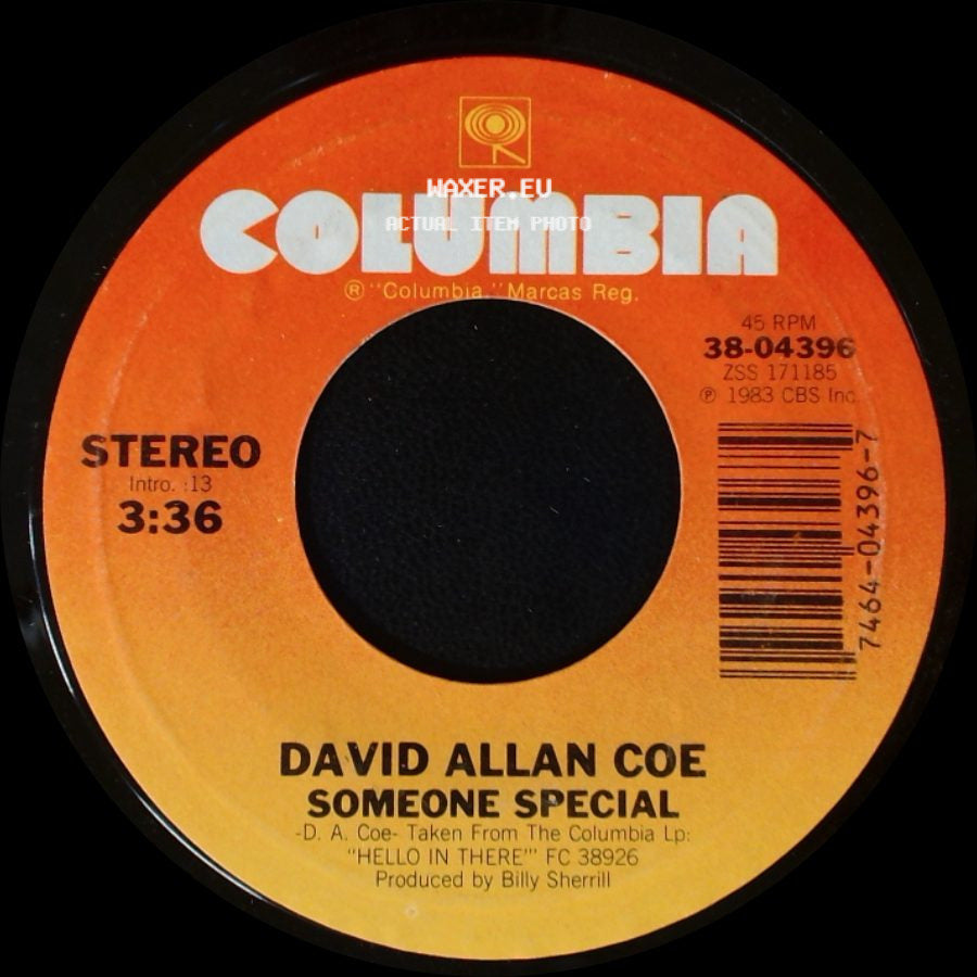 David Allan Coe - Someone Special / Mona Lisa Lost Her Smile side A