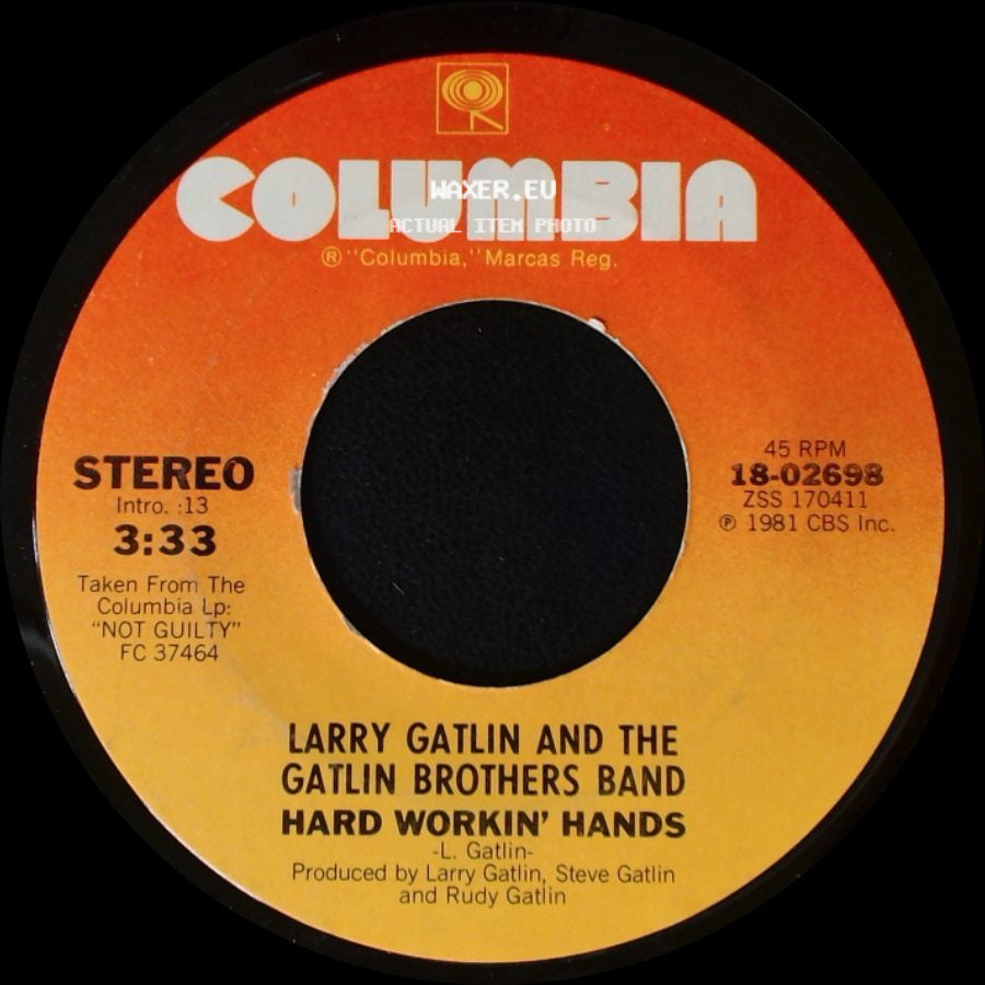 Larry Gatlin And The Gatlin Brothers Band - In Like With Each Other / Hard Workin' Hands side B