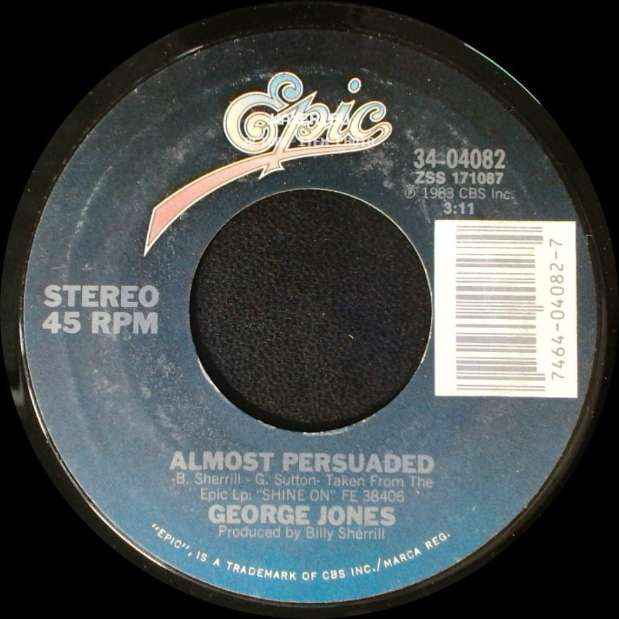 George Jones - Almost Persuaded / Tennessee Whiskey side A