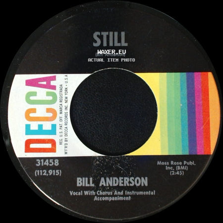 Bill Anderson - You Made It Easy / Still side B