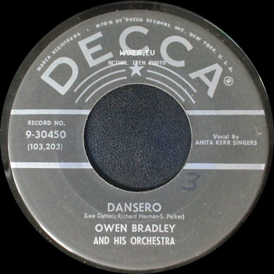 Owen Bradley And His Orchestra - Dansero / The Hour Of Parting side A