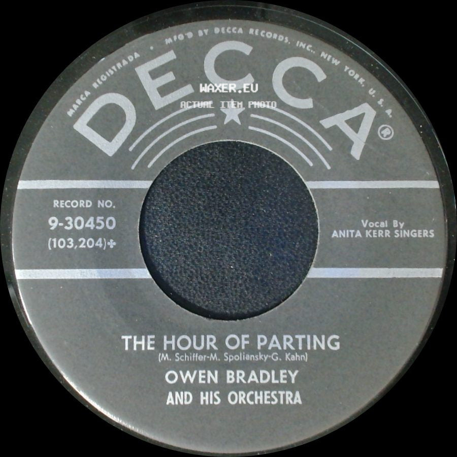 Owen Bradley And His Orchestra - Dansero / The Hour Of Parting side B