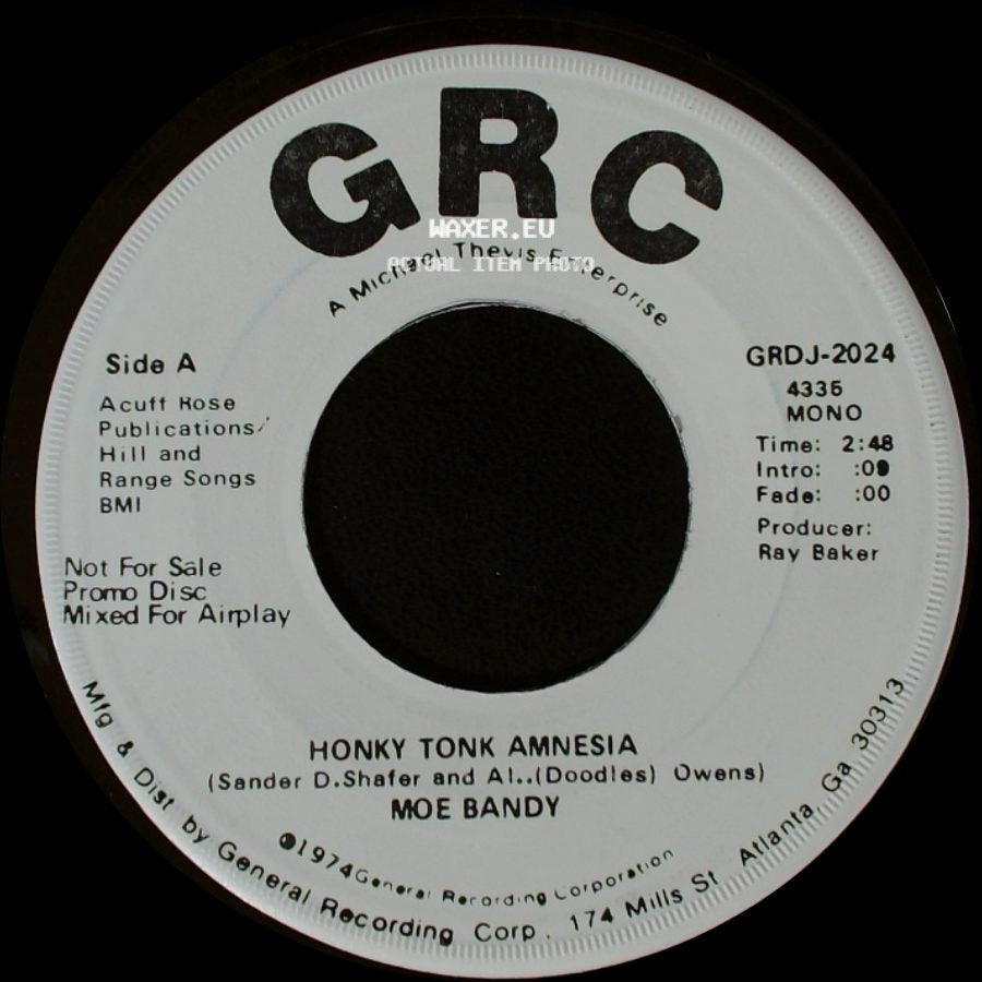Moe Bandy - Honky Tonk Amnesia / Honky Tonk Amnesia side A