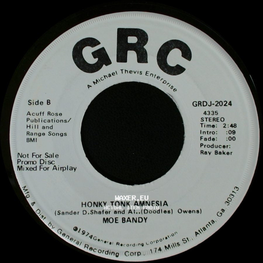 Moe Bandy - Honky Tonk Amnesia / Honky Tonk Amnesia side B