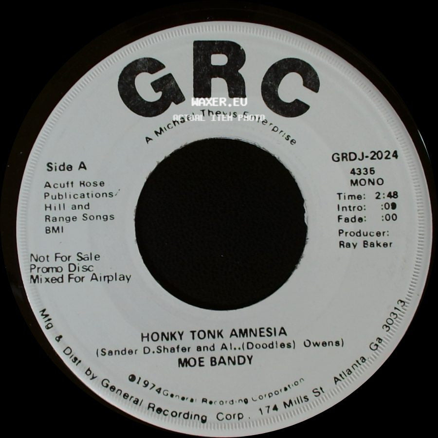 Moe Bandy - Honky Tonk Amnesia / Honky Tonk Amnesia side A