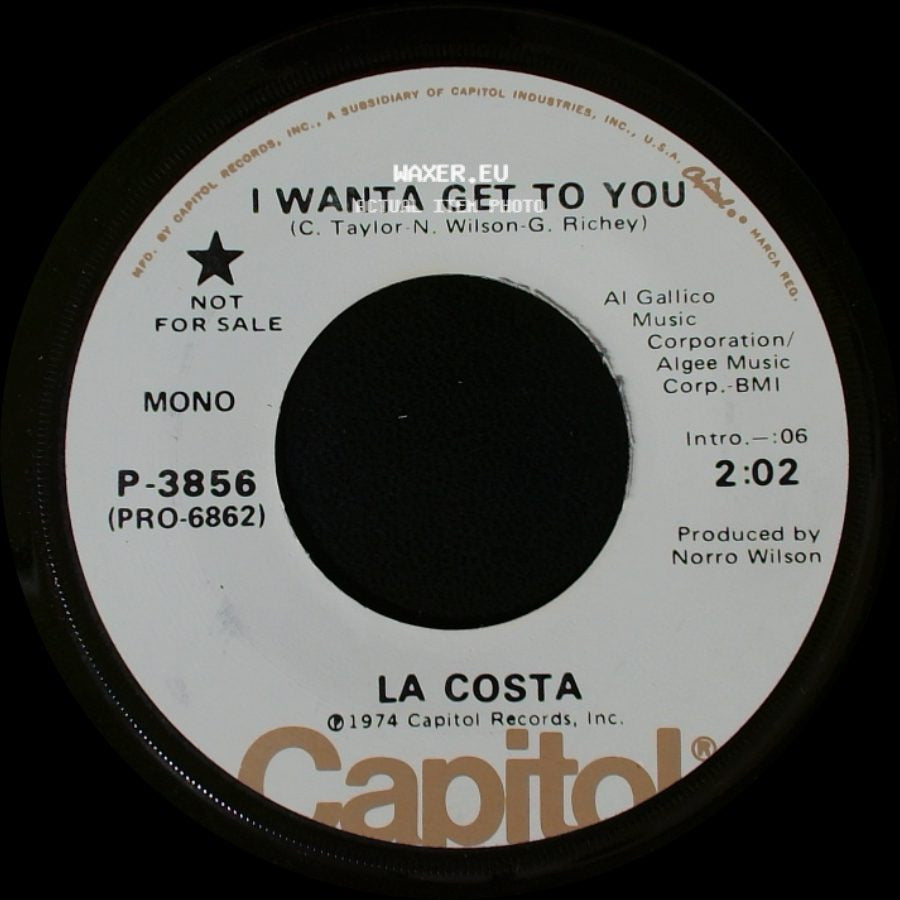 La Costa - I Wanta Get To You / I Wanta Get To You side B
