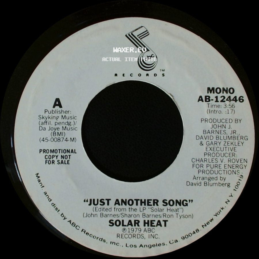 Solar Heat - Just Another Song / Just Another Song side A