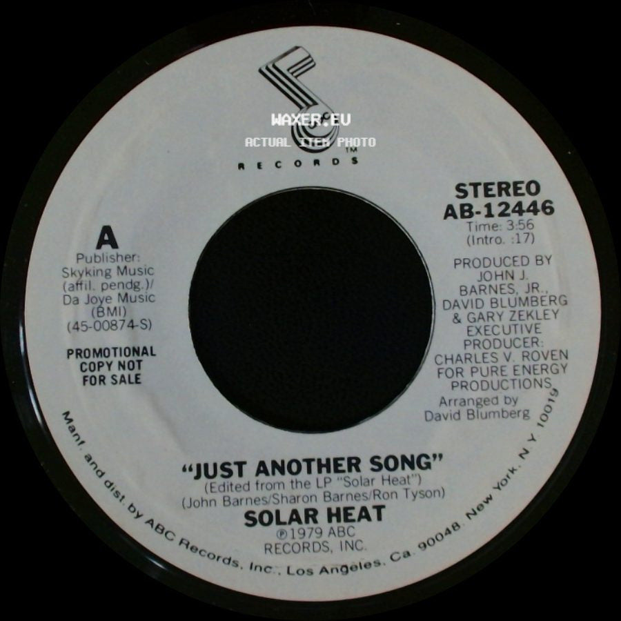 Solar Heat - Just Another Song / Just Another Song side B