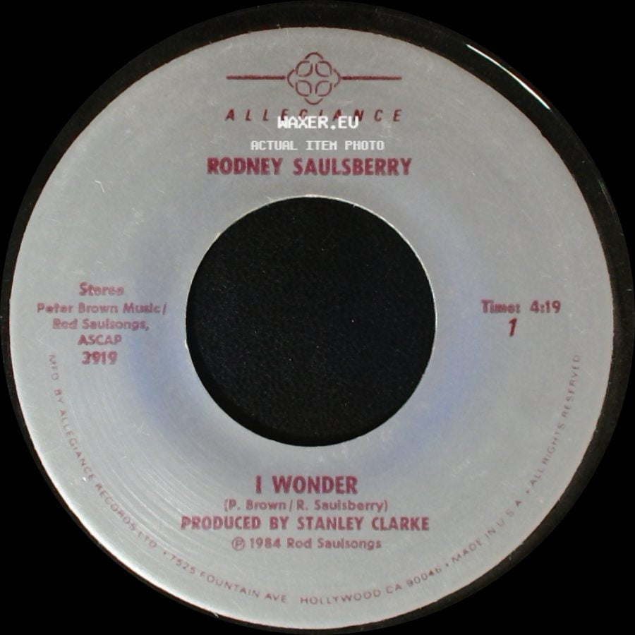 Rodney Saulsberry - I Wonder / Her Song side A