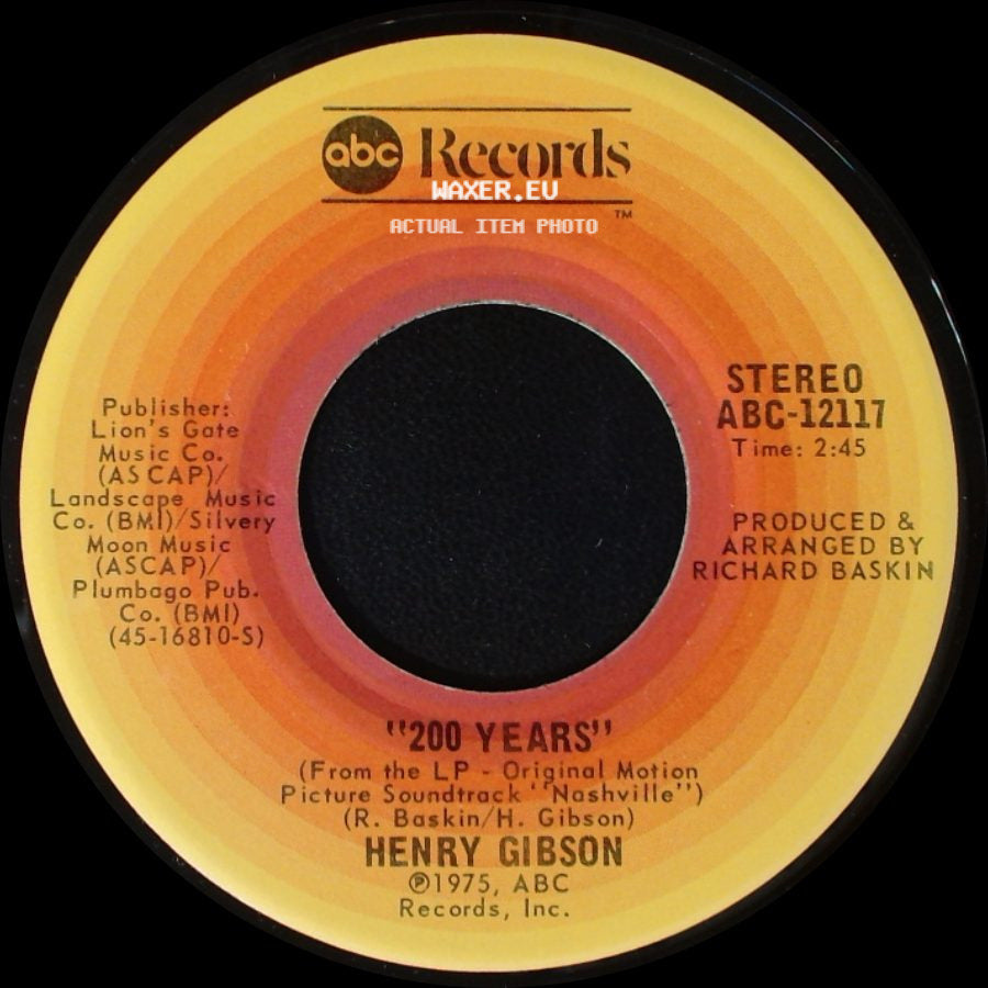 Henry Gibson / Keith Carradine - 200 Years / "I'm Easy" side A