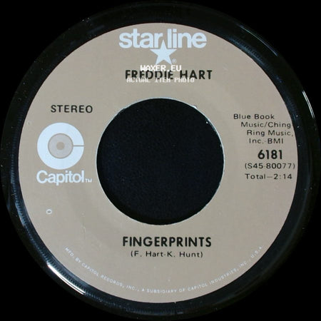 Freddie Hart - Fingerprints / The Key's In The Mailbox side A