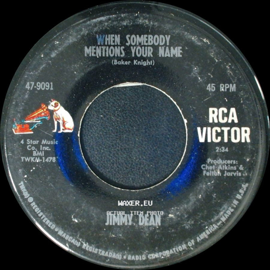 Jimmy Dean - When Somebody Mentions Your Name / Sweet Misery side A