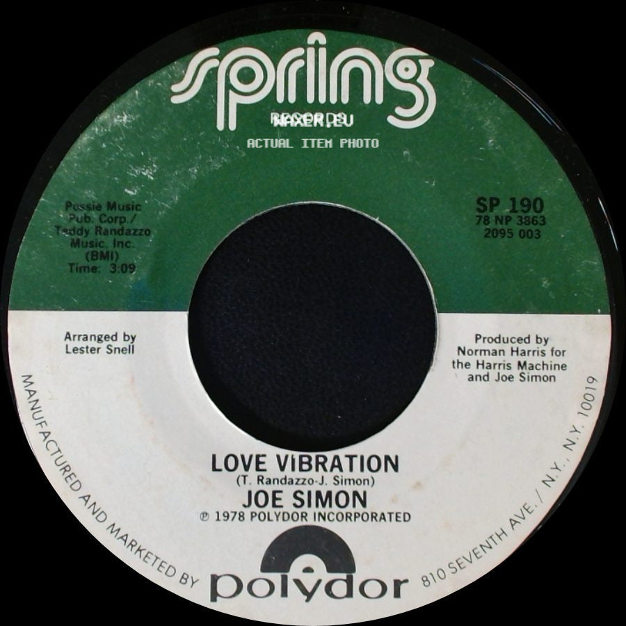 Joe Simon - Love Vibration / Love Vibration (Disco Version) side A