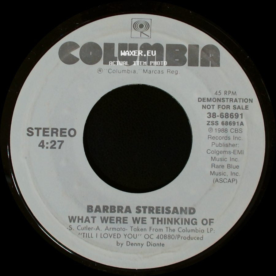 Barbra Streisand - What Were We Thinking Of / What Were We Thinking Of side B