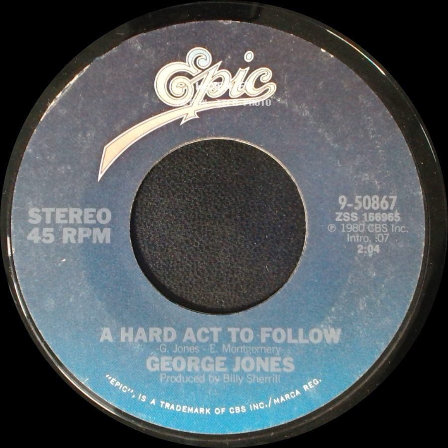 George Jones - He Stopped Loving Her Today / A Hard Act To Follow side B
