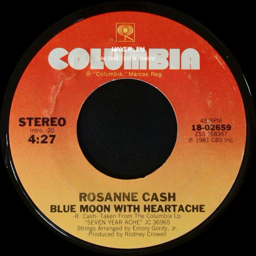 Rosanne Cash - Only Human / Blue Moon With Heartache side B