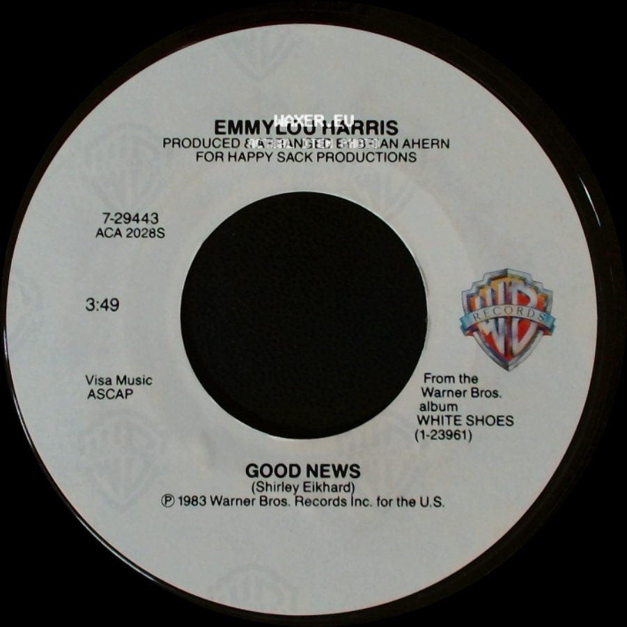 Emmylou Harris - Drivin' Wheel / Good News side B