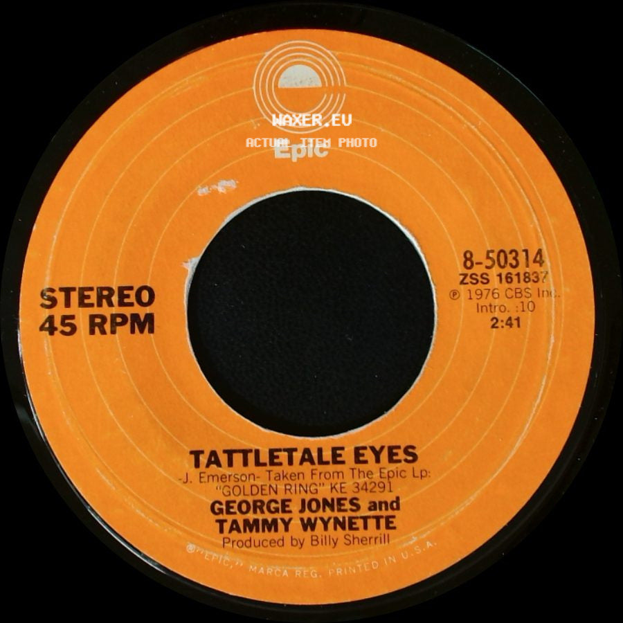 George Jones And Tammy Wynette - Tattletale Eyes / Near You side A