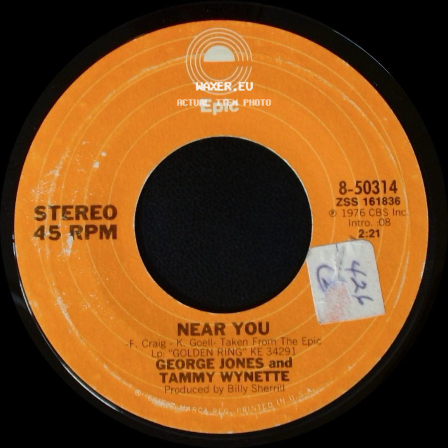 George Jones And Tammy Wynette - Tattletale Eyes / Near You side B